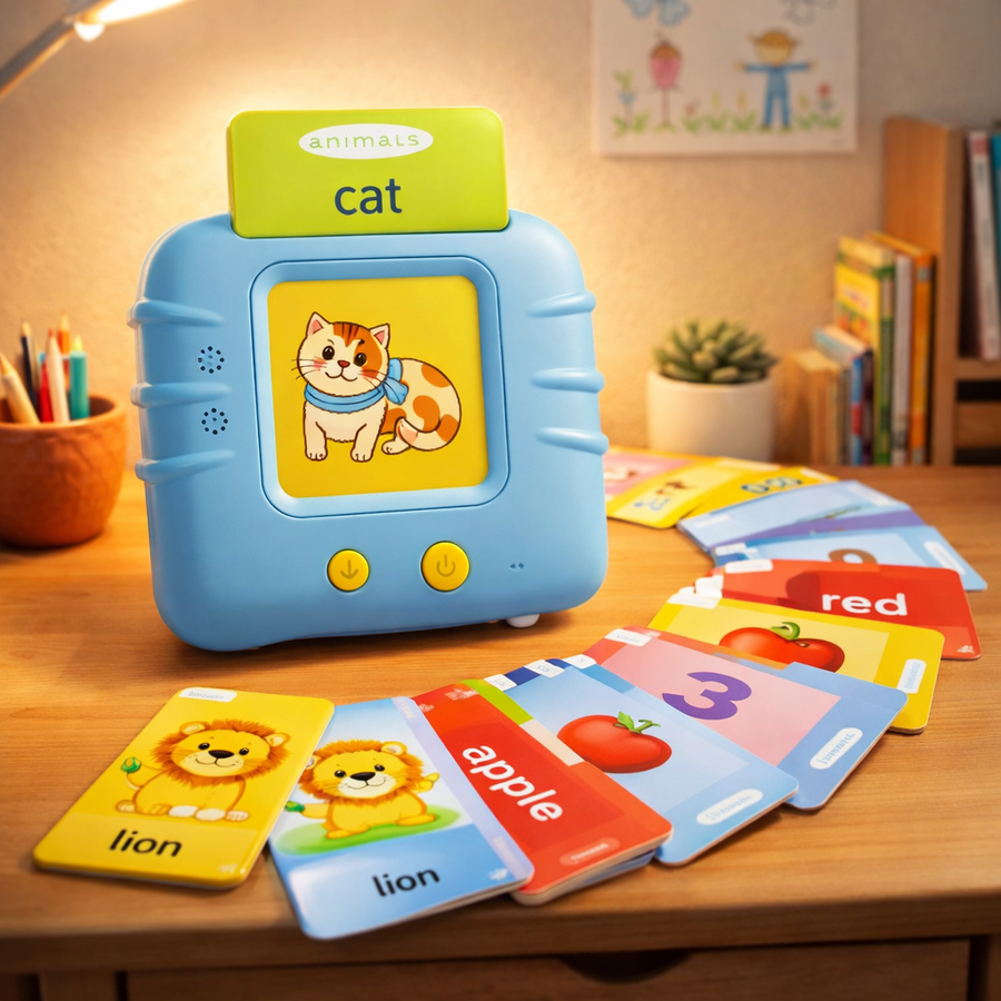 Montessori Talking Flash Cards – Rechargeable Interactive Learning Toy for Toddlers & Kids Ages 2–5
