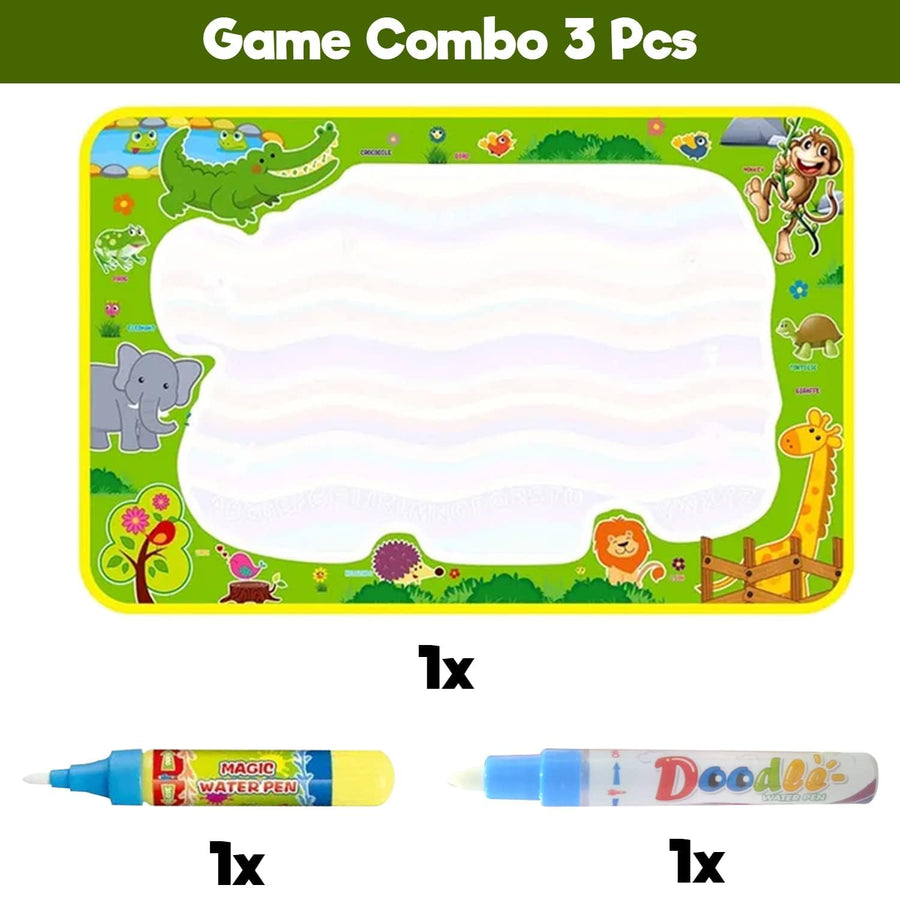 Mess-Free Magic Water Colouring Book — Ages 2–6 (Reusable)