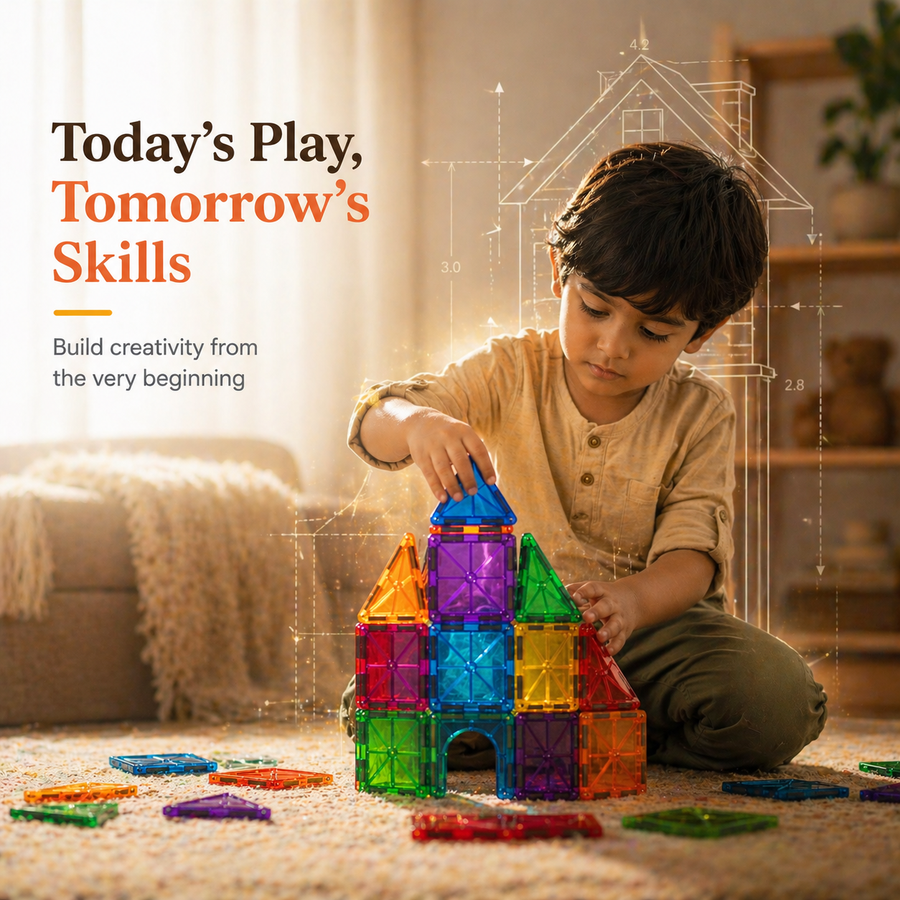 STEM Magnetic Tiles — 26-Piece Building Set for Ages 3–8