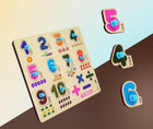 Wooden Learning Educational Board for Kids, Puzzle Toys for 2 Years Old Boys & Girls (Alphabets and Numbers ) Pack of 2