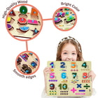 Wooden Learning Educational Board for Kids, Puzzle Toys for 2 Years Old Boys & Girls (Alphabets and Numbers ) Pack of 2