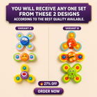 Suction Spinners (Set of 3 ) · Sticks to any surface · Safe for 6M+ Keep Baby Happy Anywhere — No Screen, No Battery Needed
